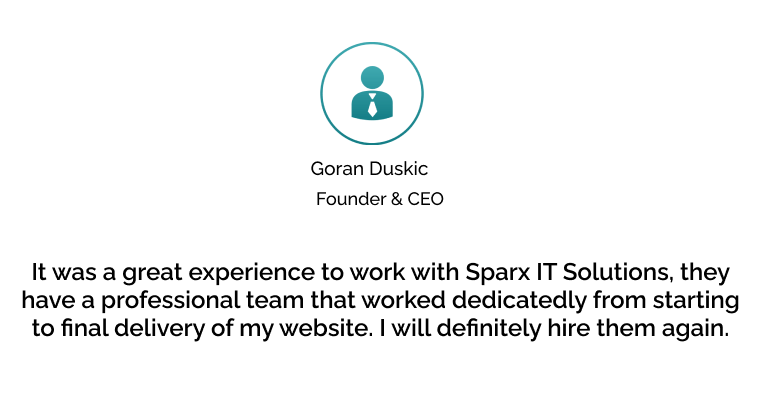 Sparx IT Solutions Testimonials