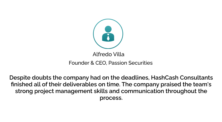 HashCash Consultants Testimonials